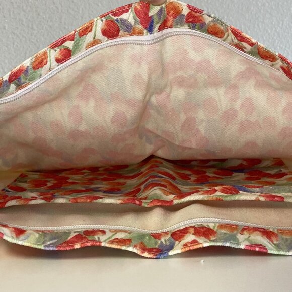 Beaguful Women's Aesthetic Hobo Bag – Retro Canvas Shoulder Crossbody, Red Tulip - Picture 4 of 5